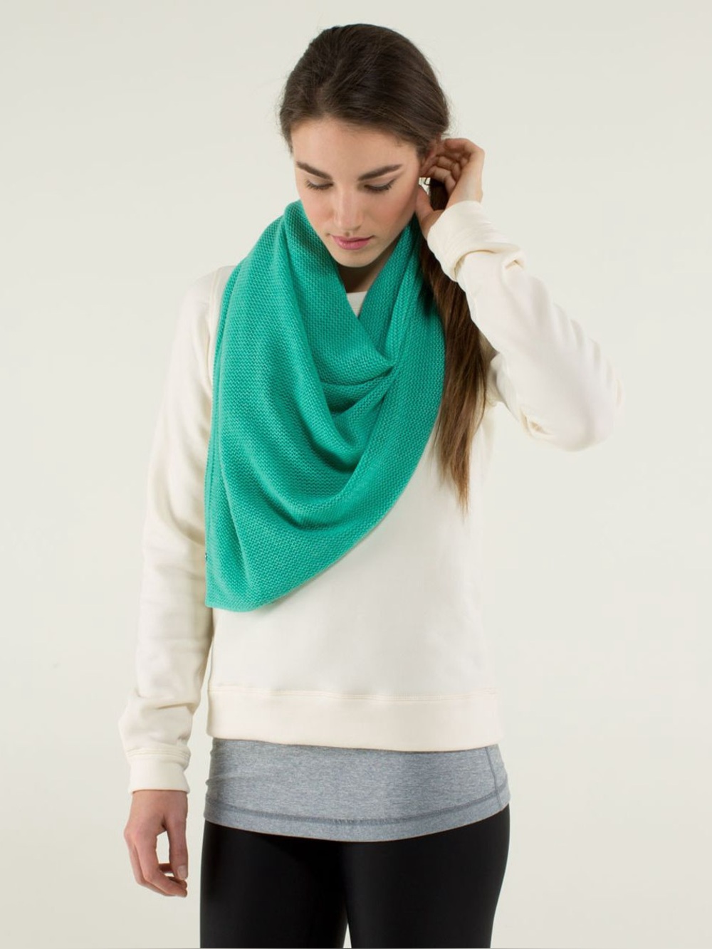 Lululemon Om Onward Scarf Heathered Bali Breeze Color One Size
